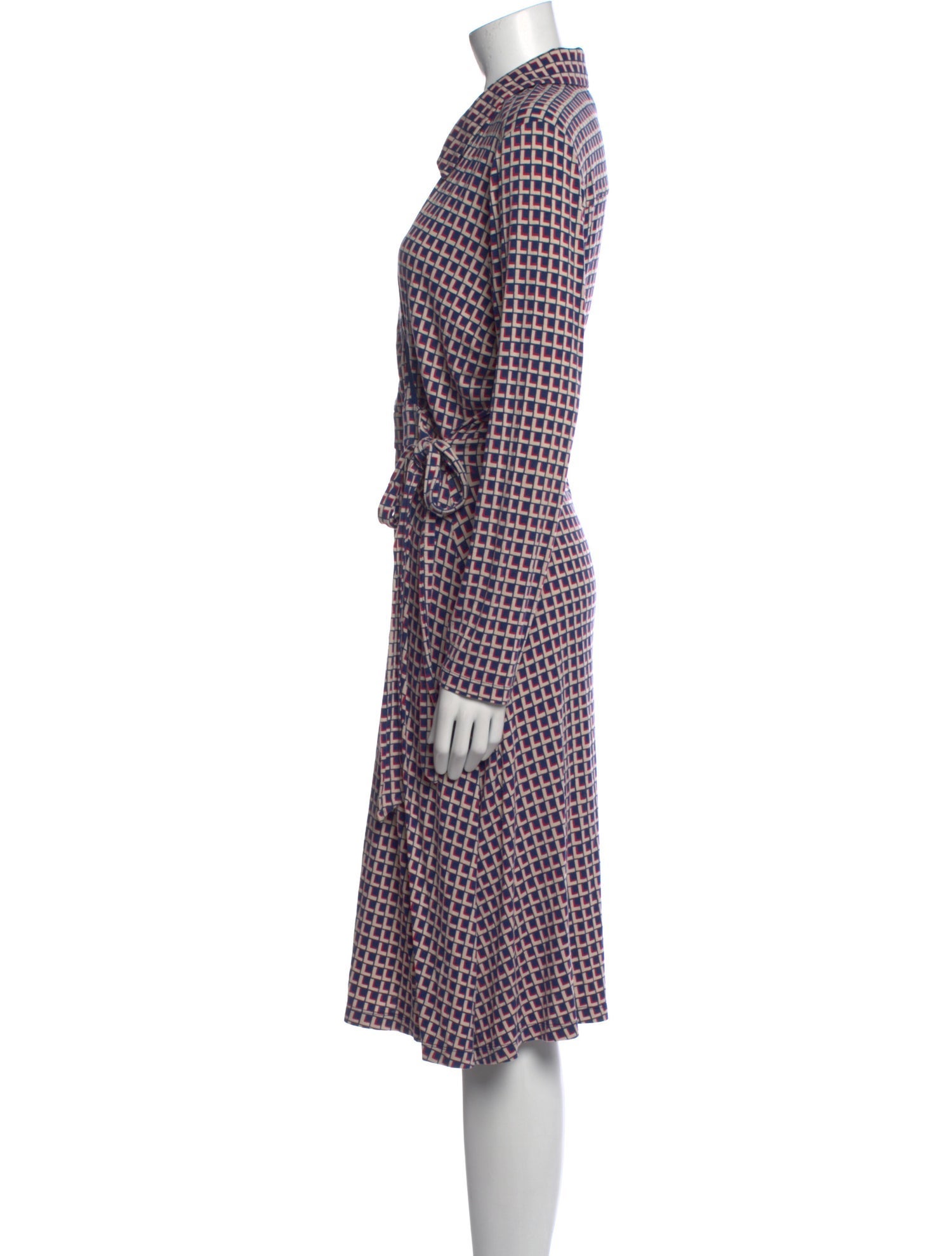 L.K. Bennett Plaid Print Knee Length Dress