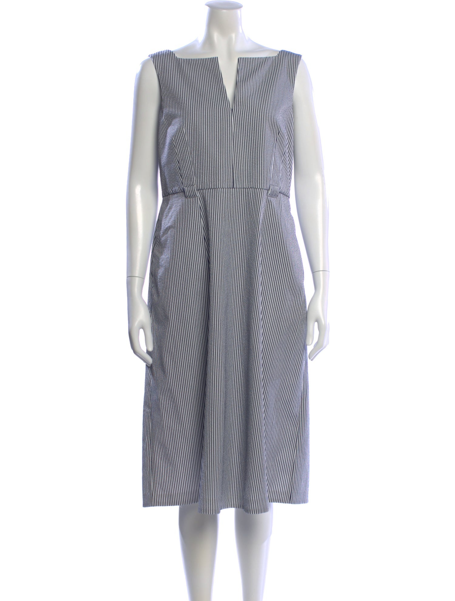 L.K. Bennett Striped Midi Length Dress