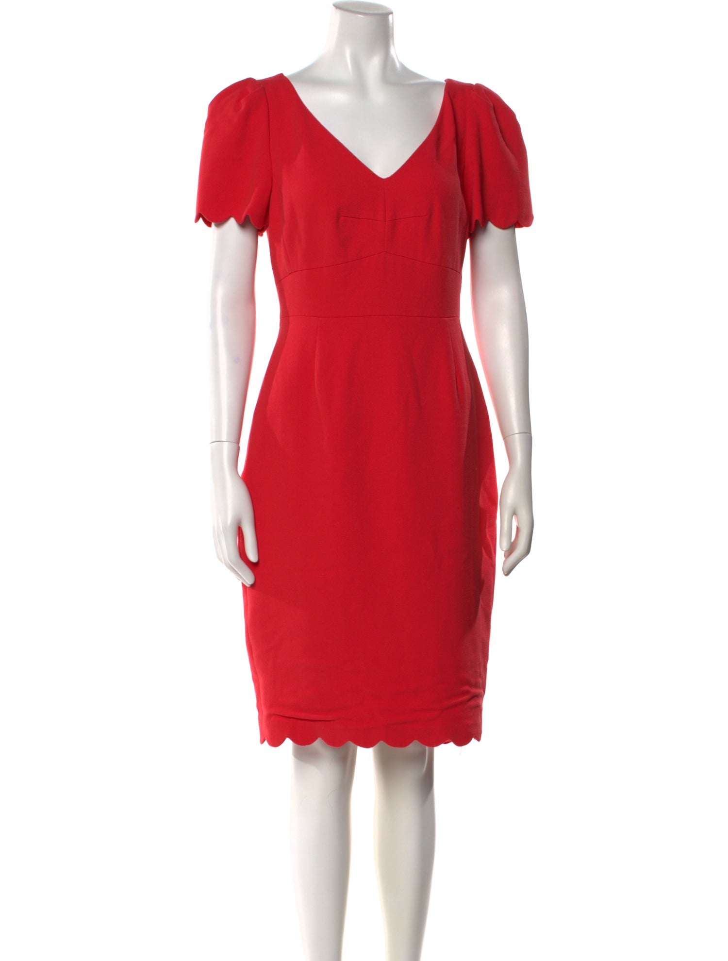 L.K. Bennett V-Neck Knee-Length Dress