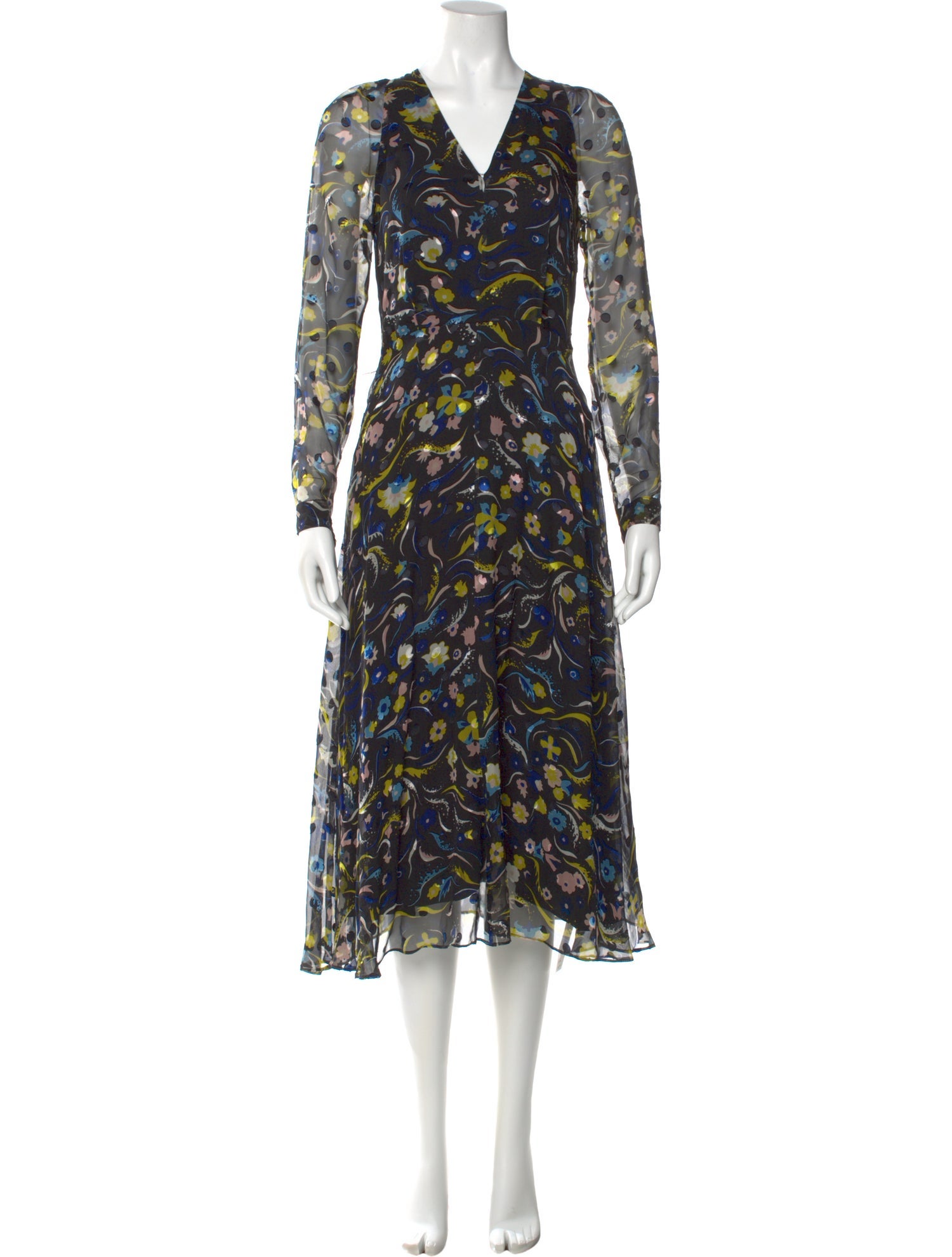 L.K. Bennett Silk Long Dress