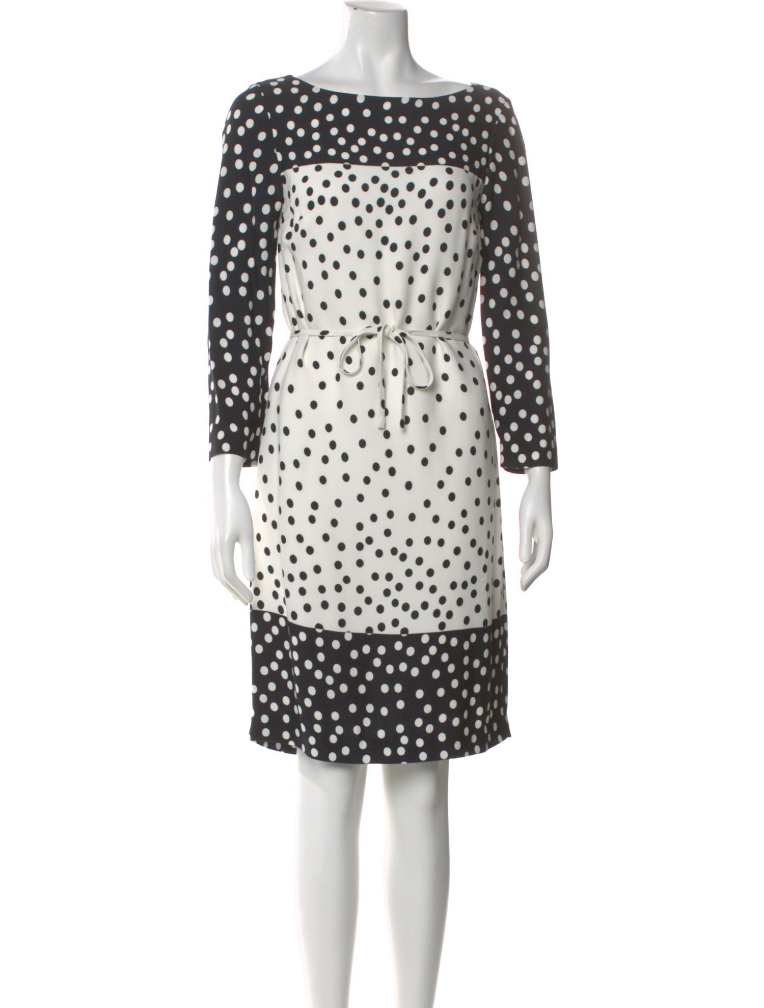 L.K. Bennett Polka Dot Print Knee-Length Dress