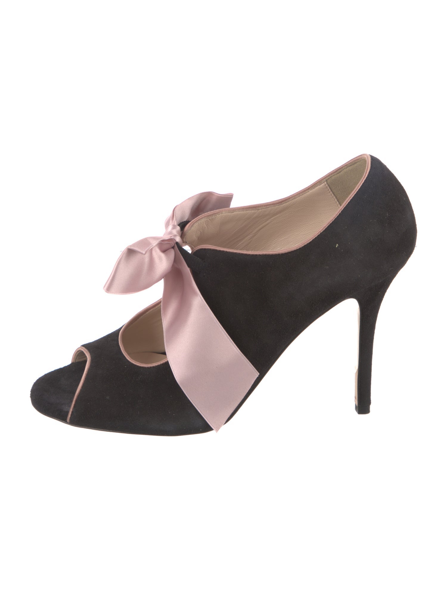 L.K. Bennett Suede Colorblock Pattern Pumps