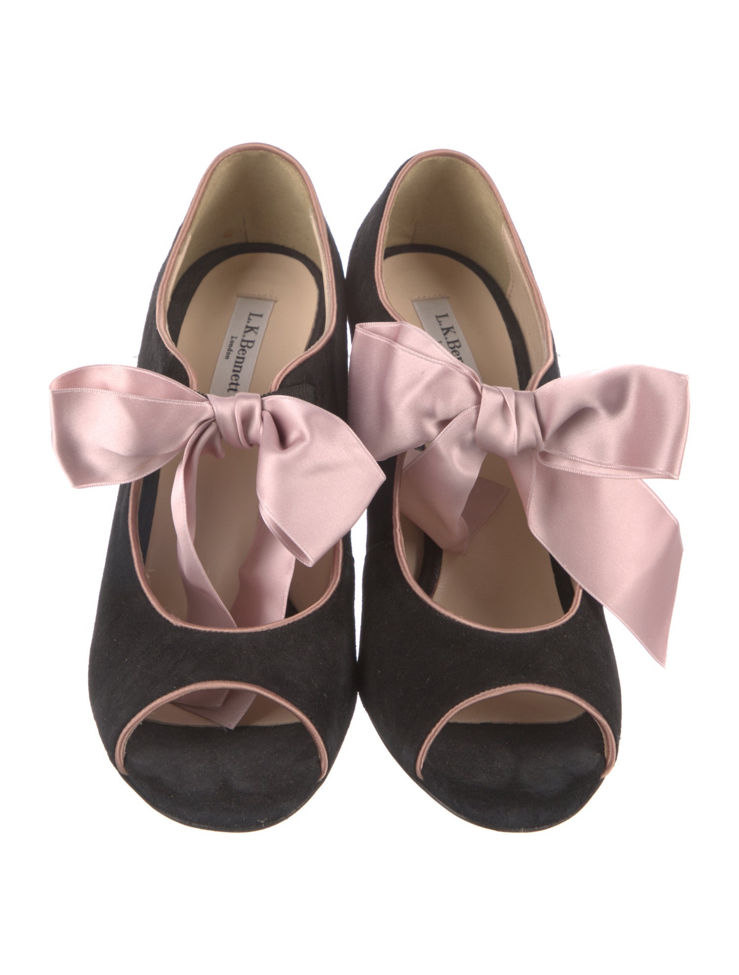 L.K. Bennett Suede Colorblock Pattern Pumps