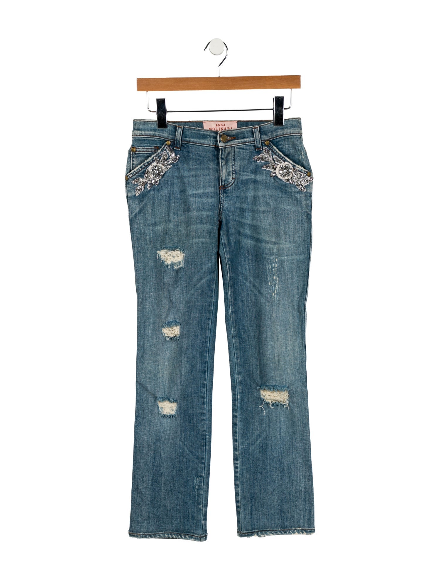Anna Molinari Mid-Rise Wide Leg Jeans