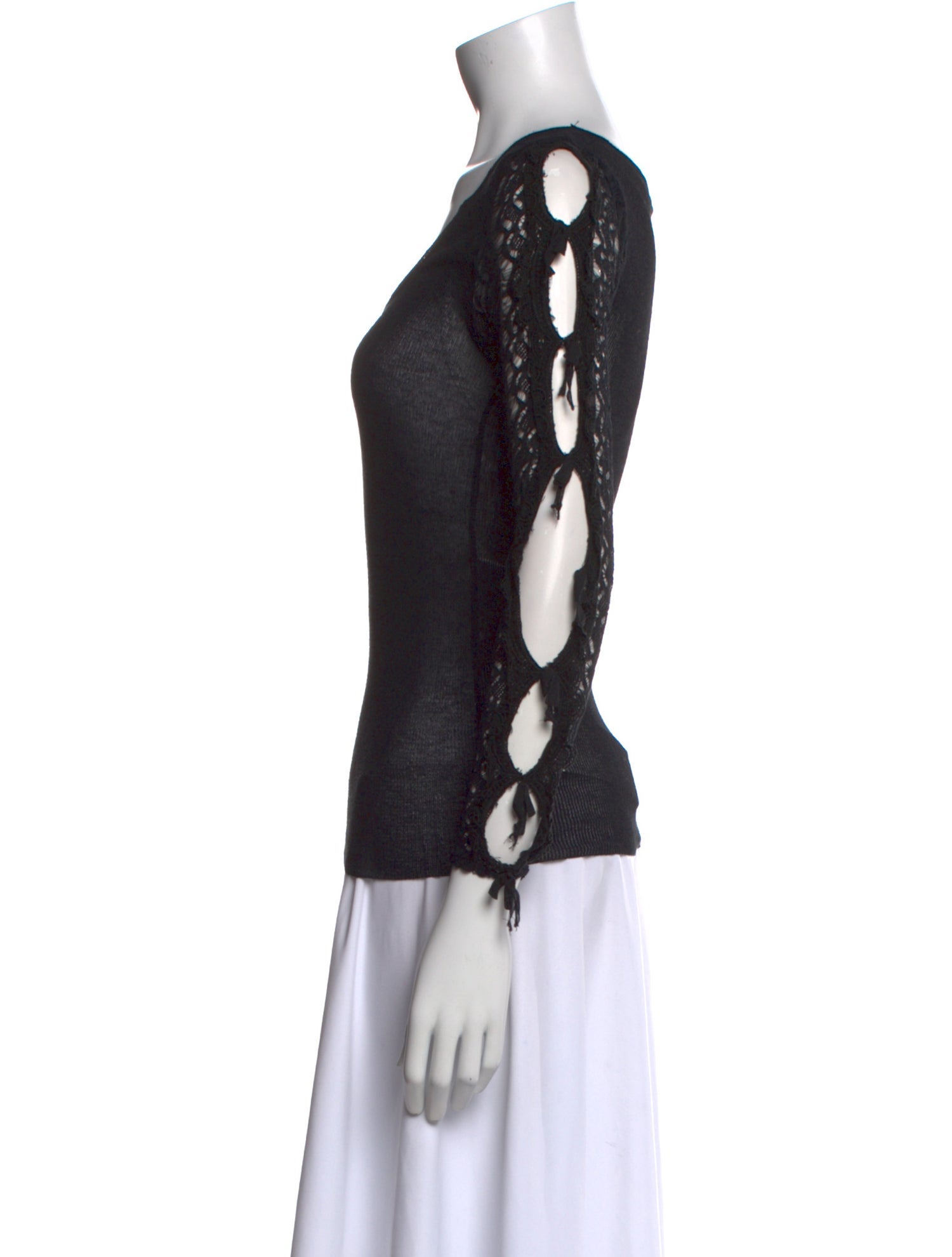 Anna Molinari Scoop Neck Long Sleeve Top