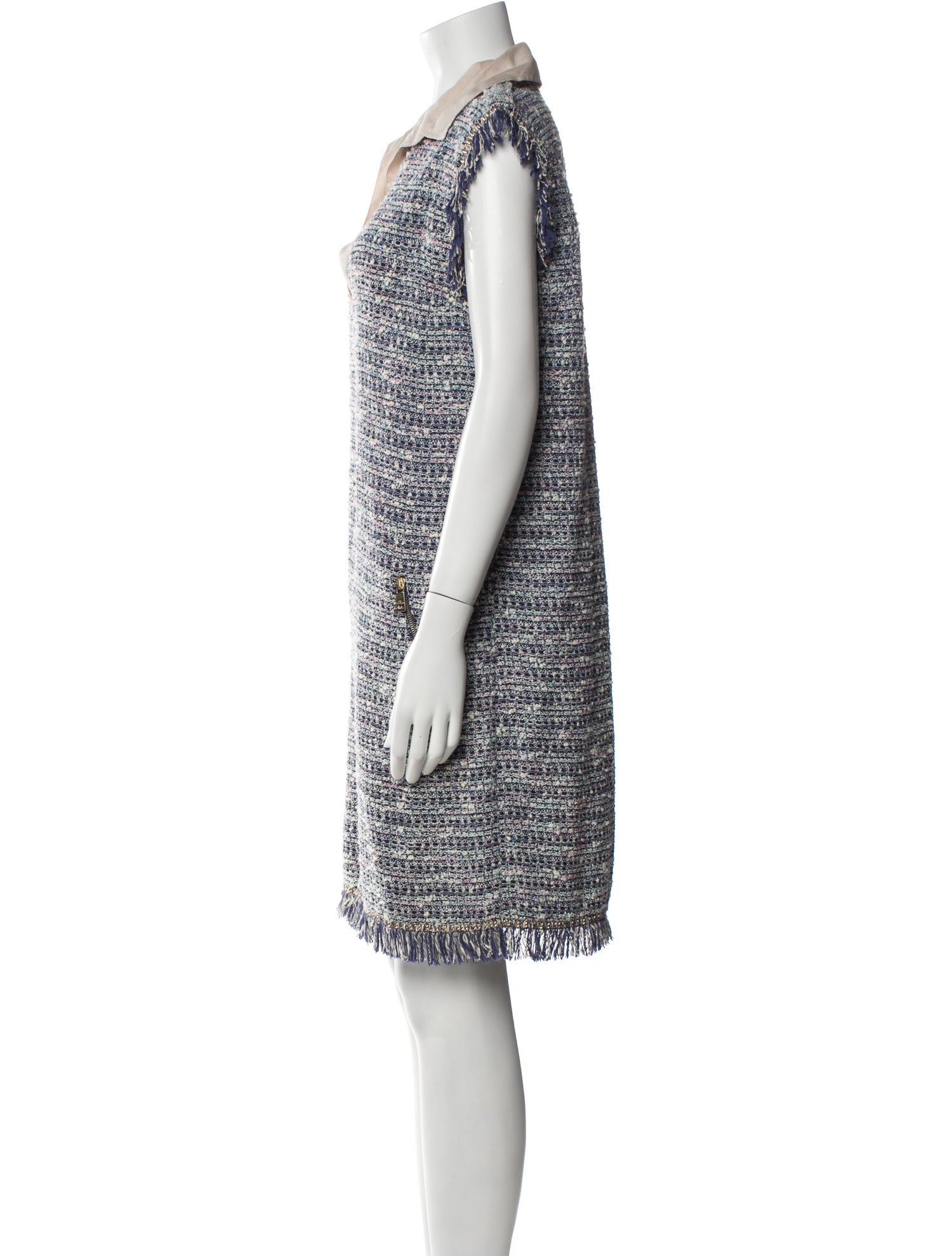 Anna Molinari Tweed Knee-Length Dress