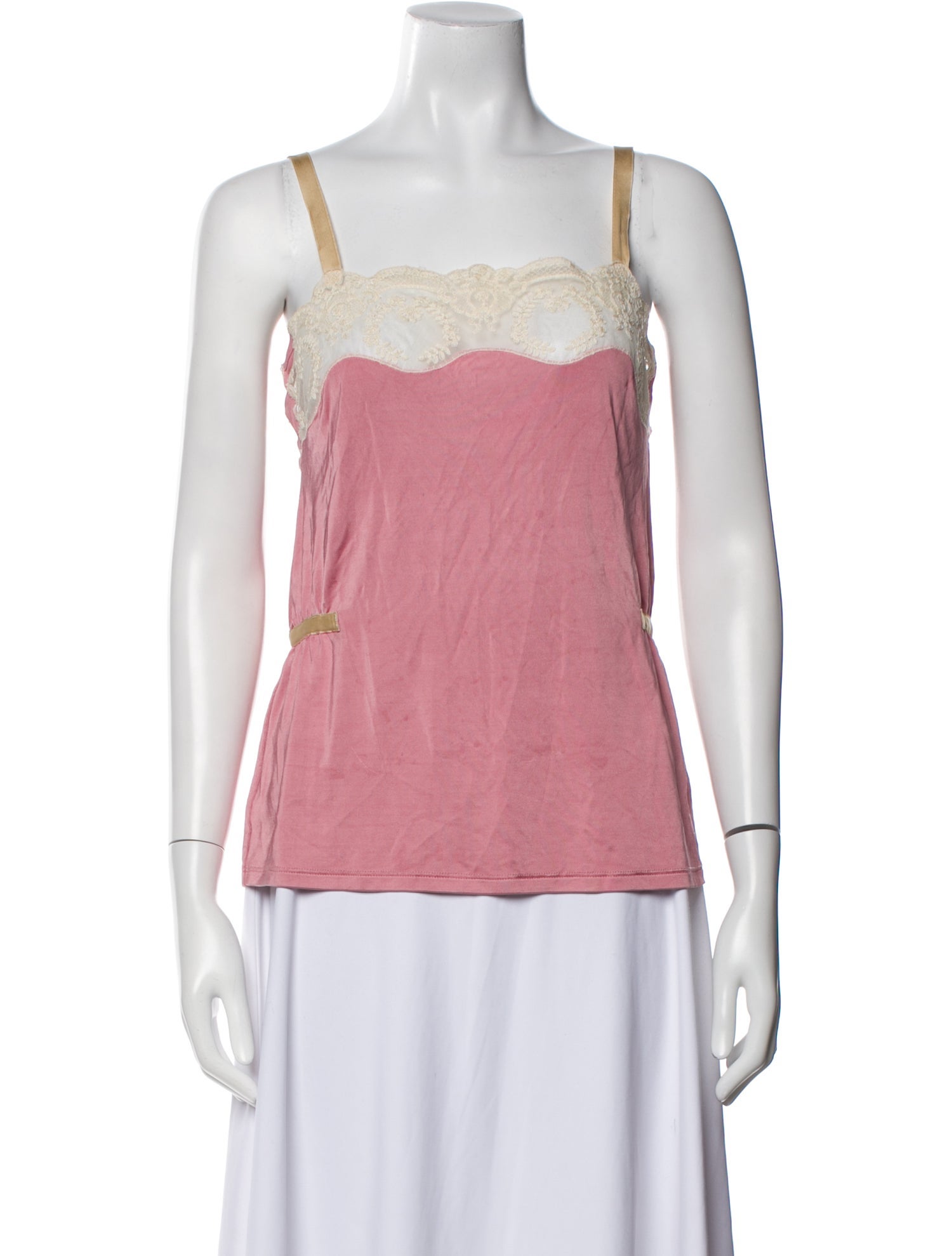 Anna Molinari Square Neckline Sleeveless Top