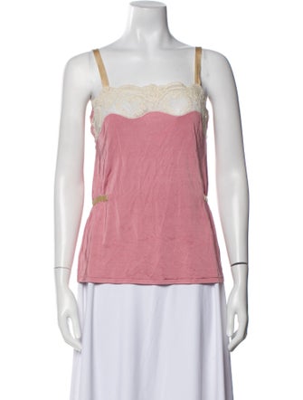 Anna Molinari Square Neckline Sleeveless Top