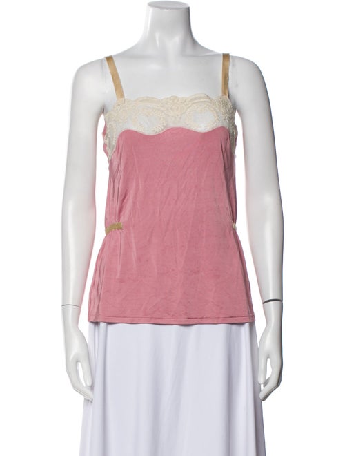 Anna Molinari Square Neckline Sleeveless Top