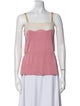 Anna Molinari Square Neckline Sleeveless Top
