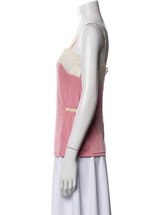 Anna Molinari Square Neckline Sleeveless Top