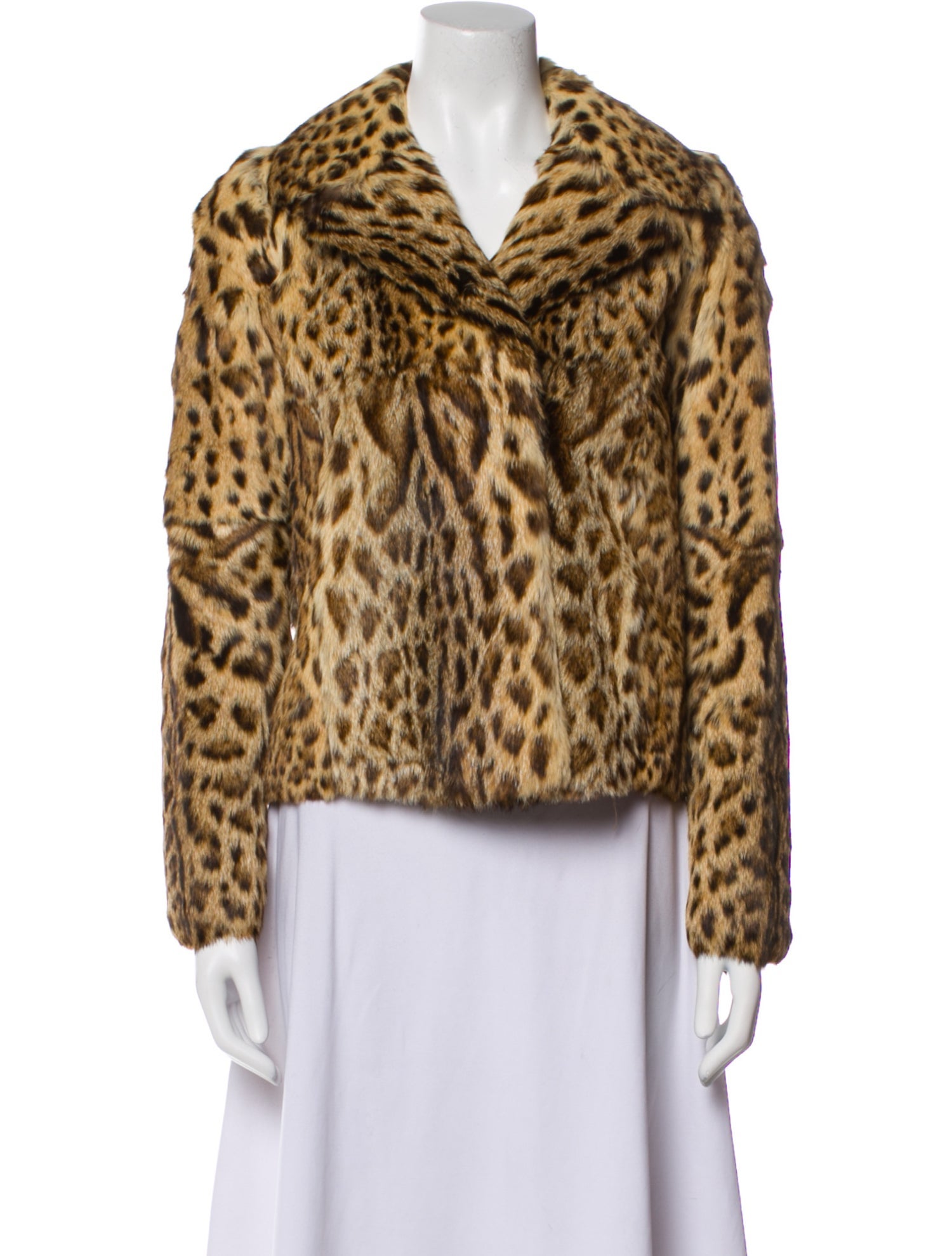 Anna Molinari Animal Print Faux Fur Jacket