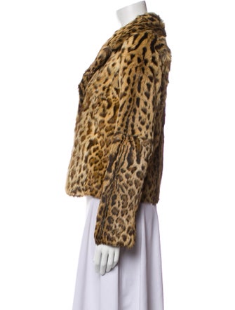 Anna Molinari Animal Print Faux Fur Jacket