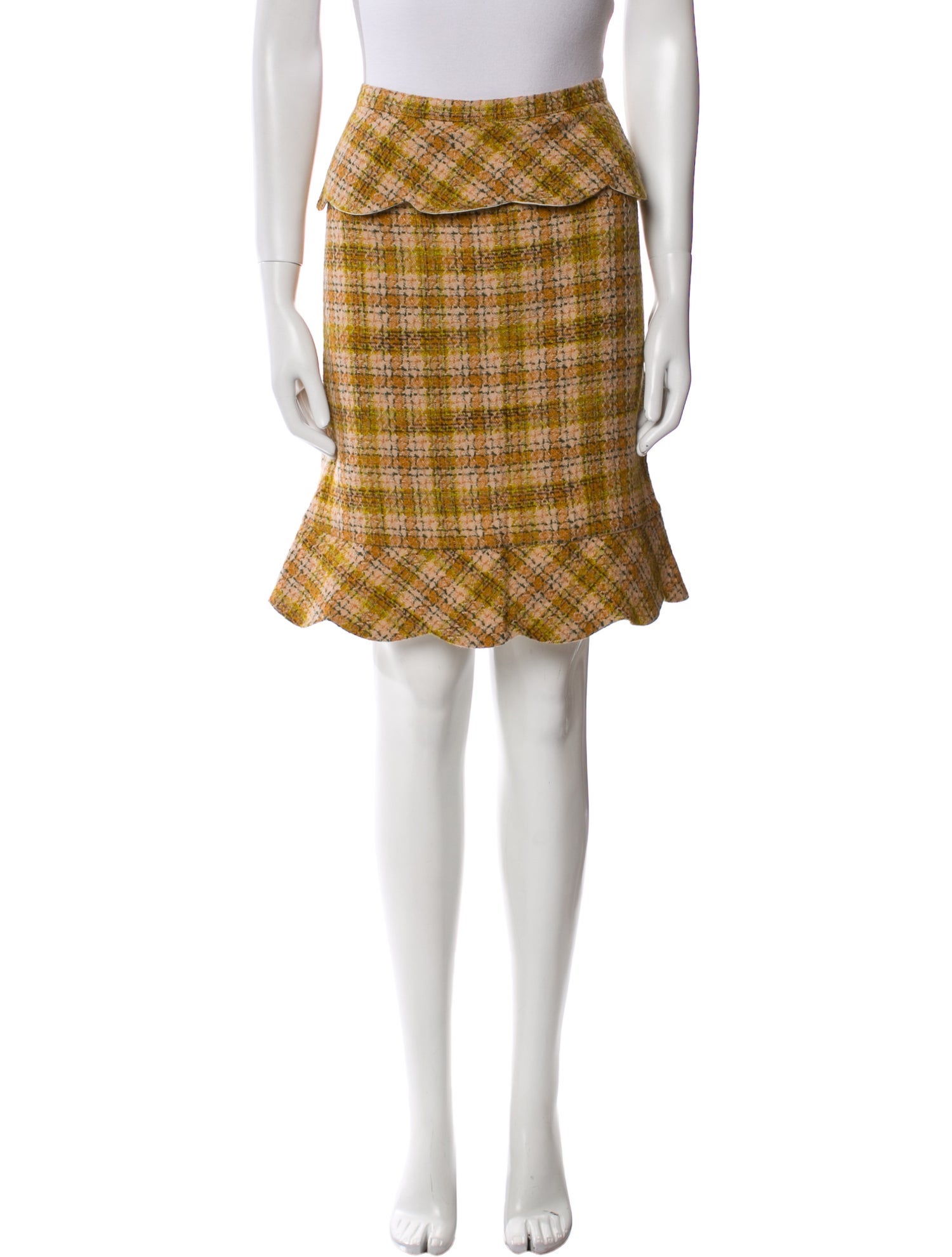 Anna Molinari Wool Knee-Length Skirt