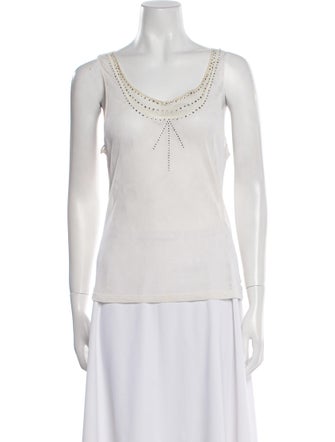 Anna Molinari Scoop Neck Sleeveless Top