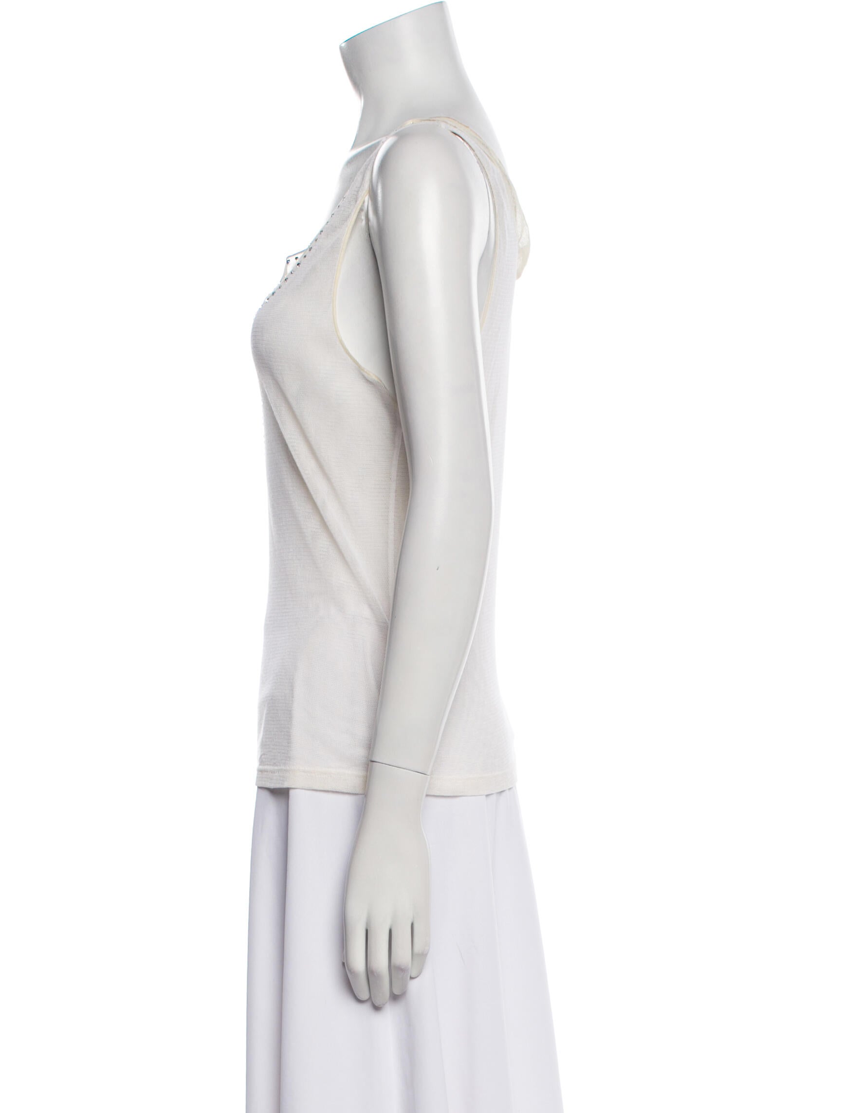 Anna Molinari Scoop Neck Sleeveless Top