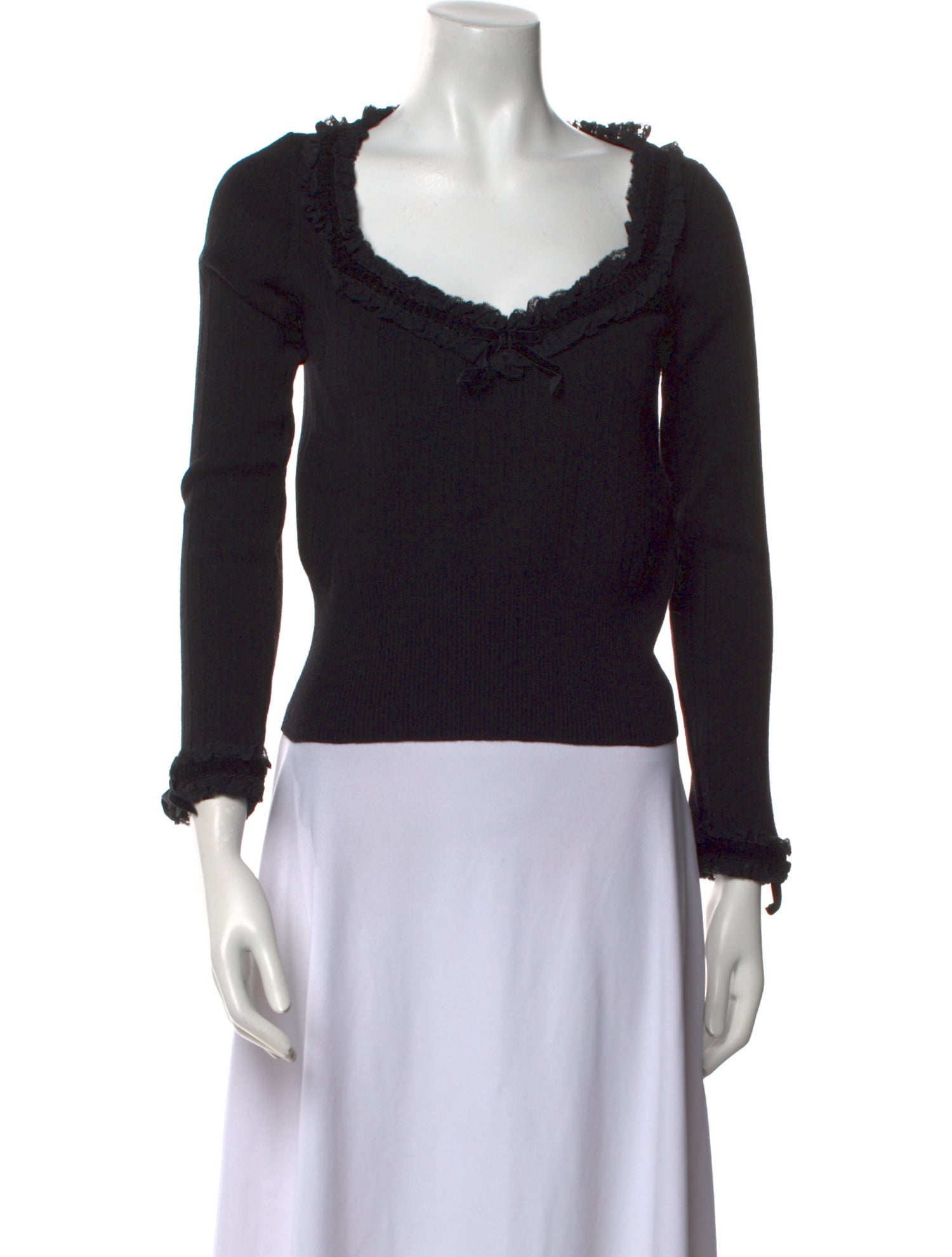 Anna Molinari Wool Scoop Neck Sweater