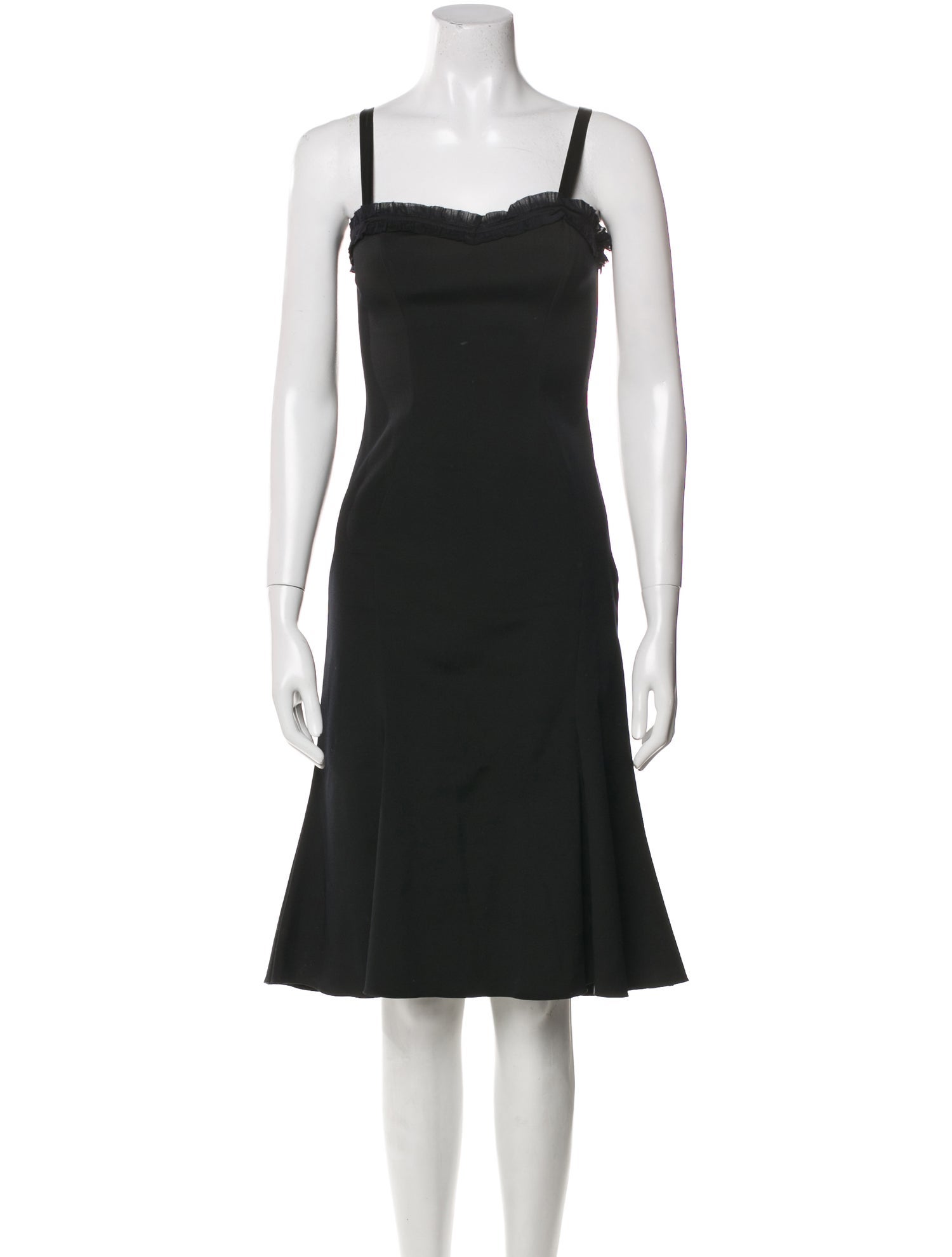 Anna Molinari Square Neckline Midi Length Dress