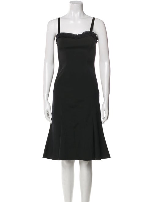 Anna Molinari Square Neckline Midi Length Dress