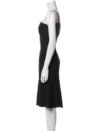 Anna Molinari Square Neckline Midi Length Dress