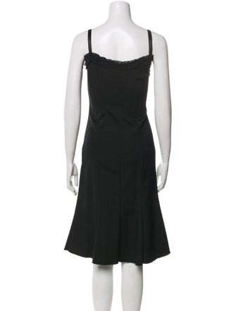 Anna Molinari Square Neckline Midi Length Dress