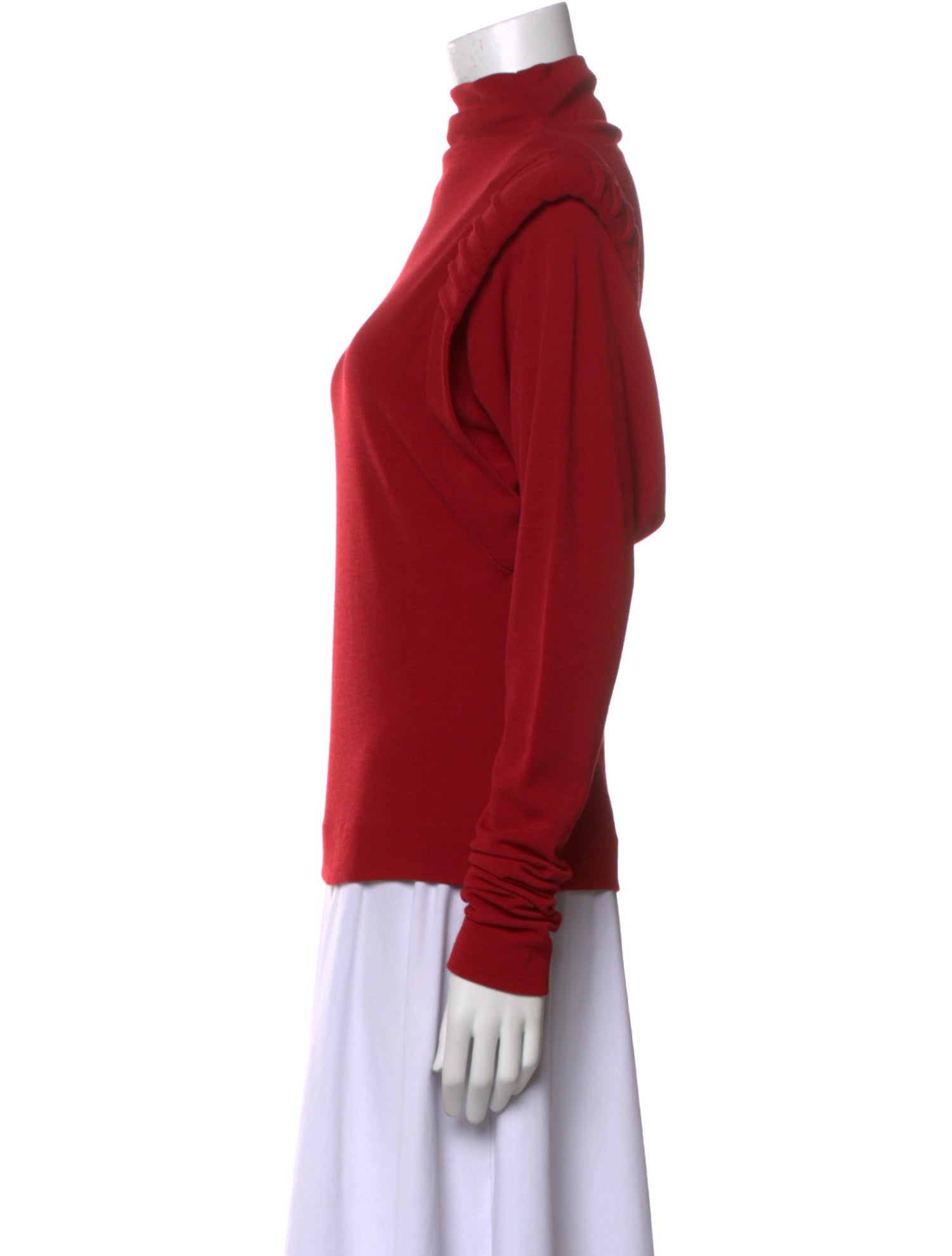 Anna Molinari Virgin Wool Mock Neck Sweatshirt