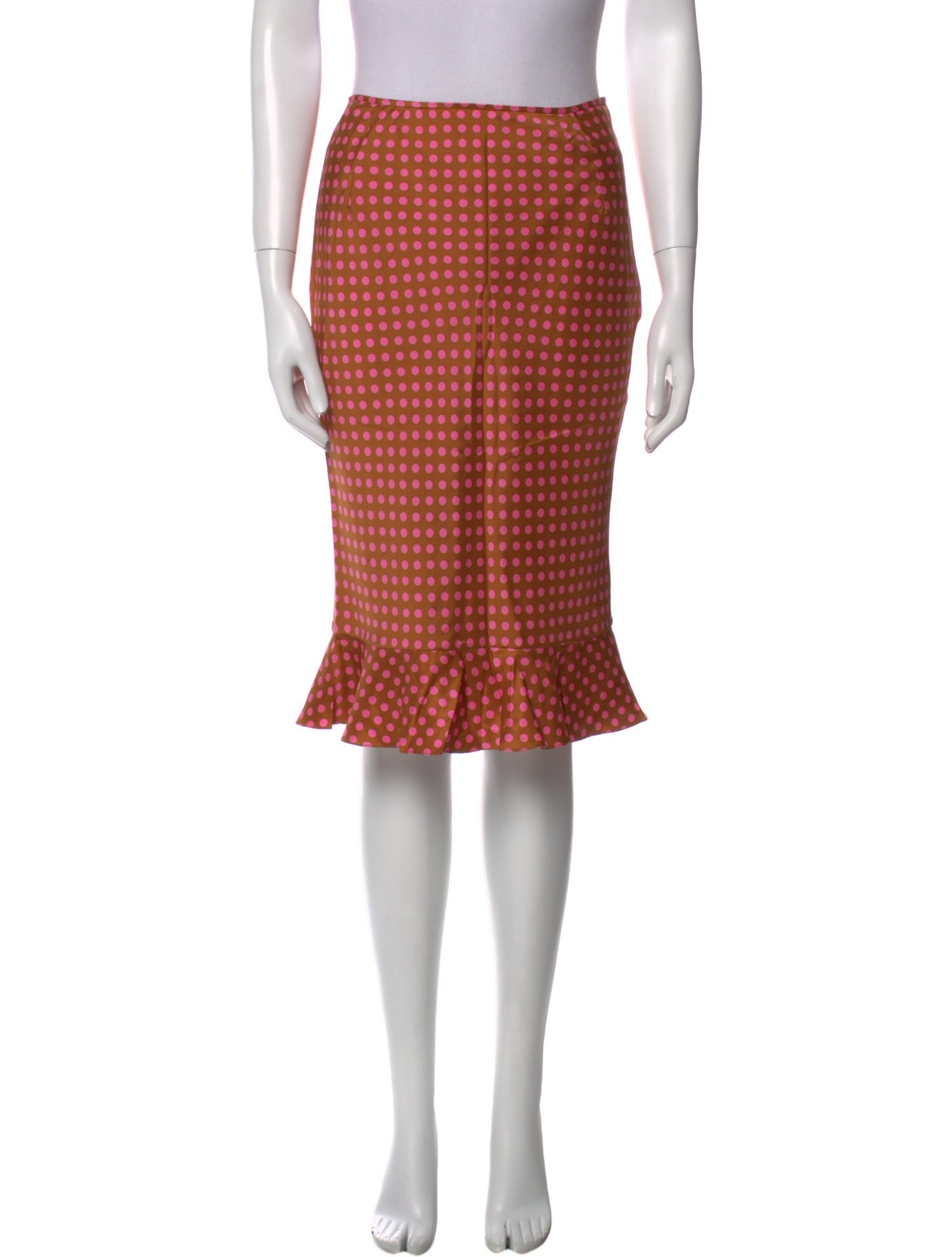 Anna Molinari Polka Dot Print Midi Length Skirt