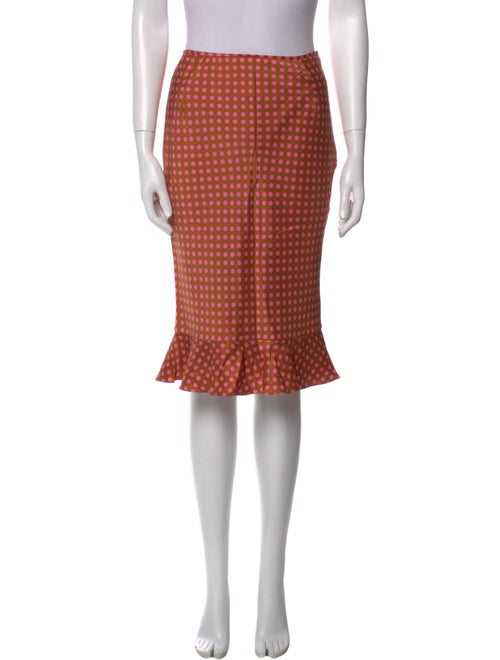 Anna Molinari Polka Dot Print Midi Length Skirt