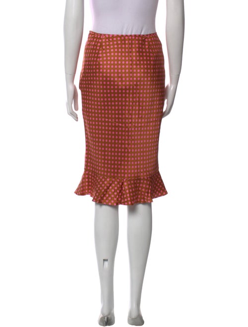 Anna Molinari Polka Dot Print Midi Length Skirt