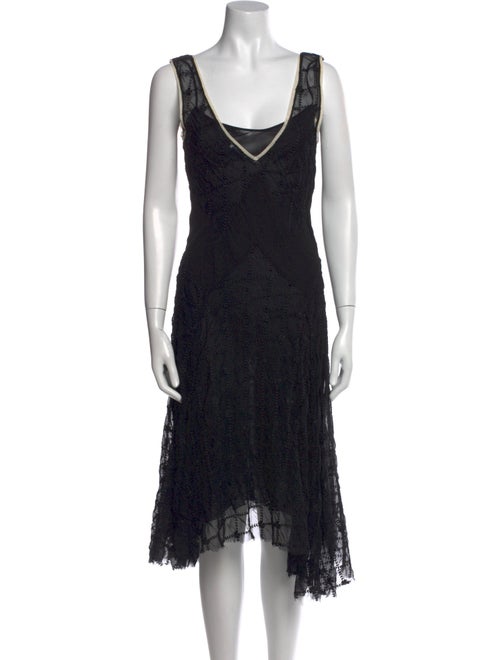 Anna Molinari Lace Pattern Long Dress