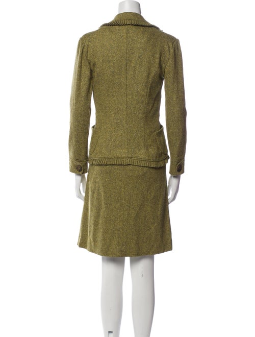 Anna Molinari Wool Tweed Pattern Skirt Suit