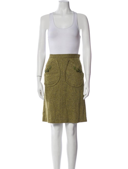 Anna Molinari Wool Tweed Pattern Skirt Suit