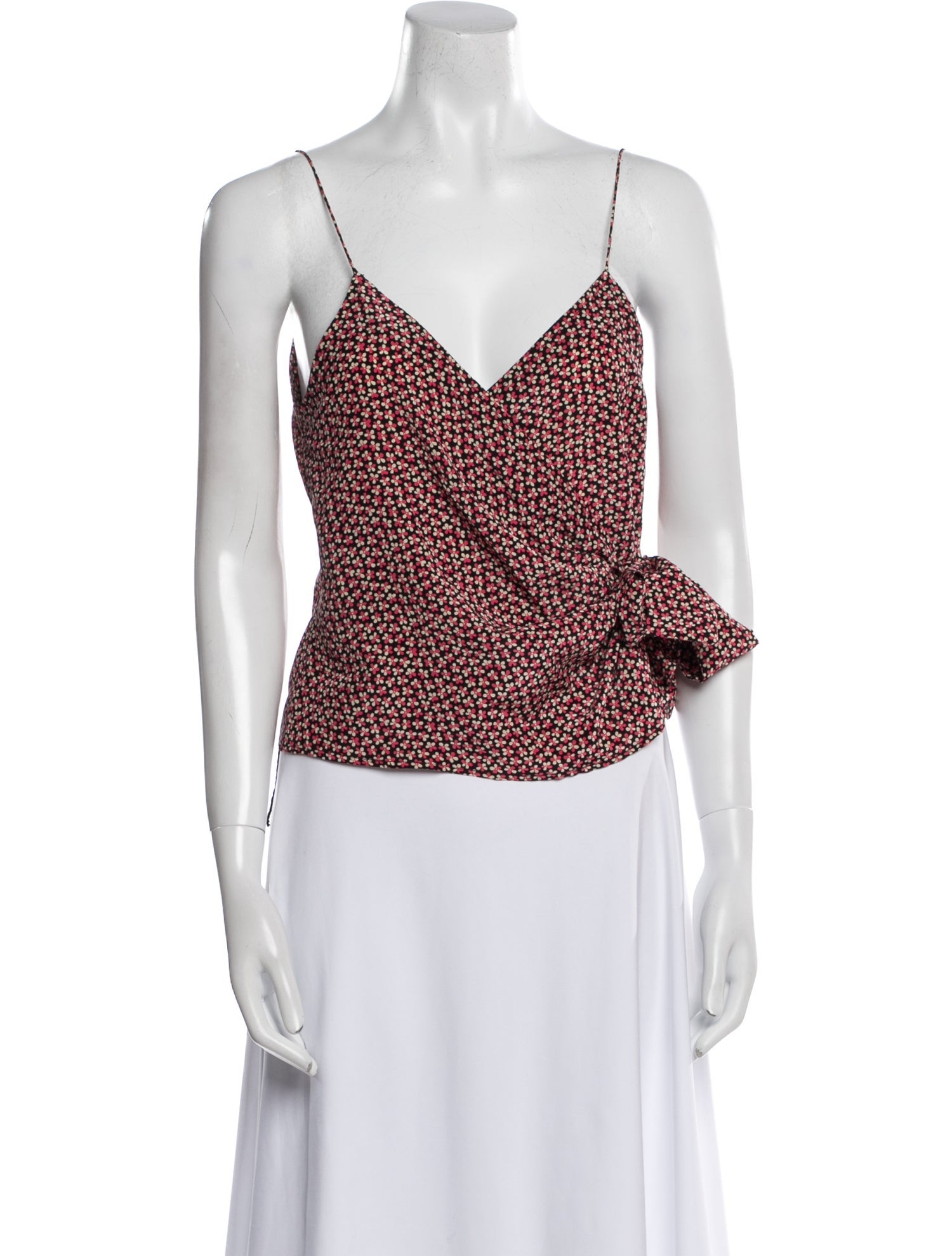 Anna Molinari Silk Printed Crop Top