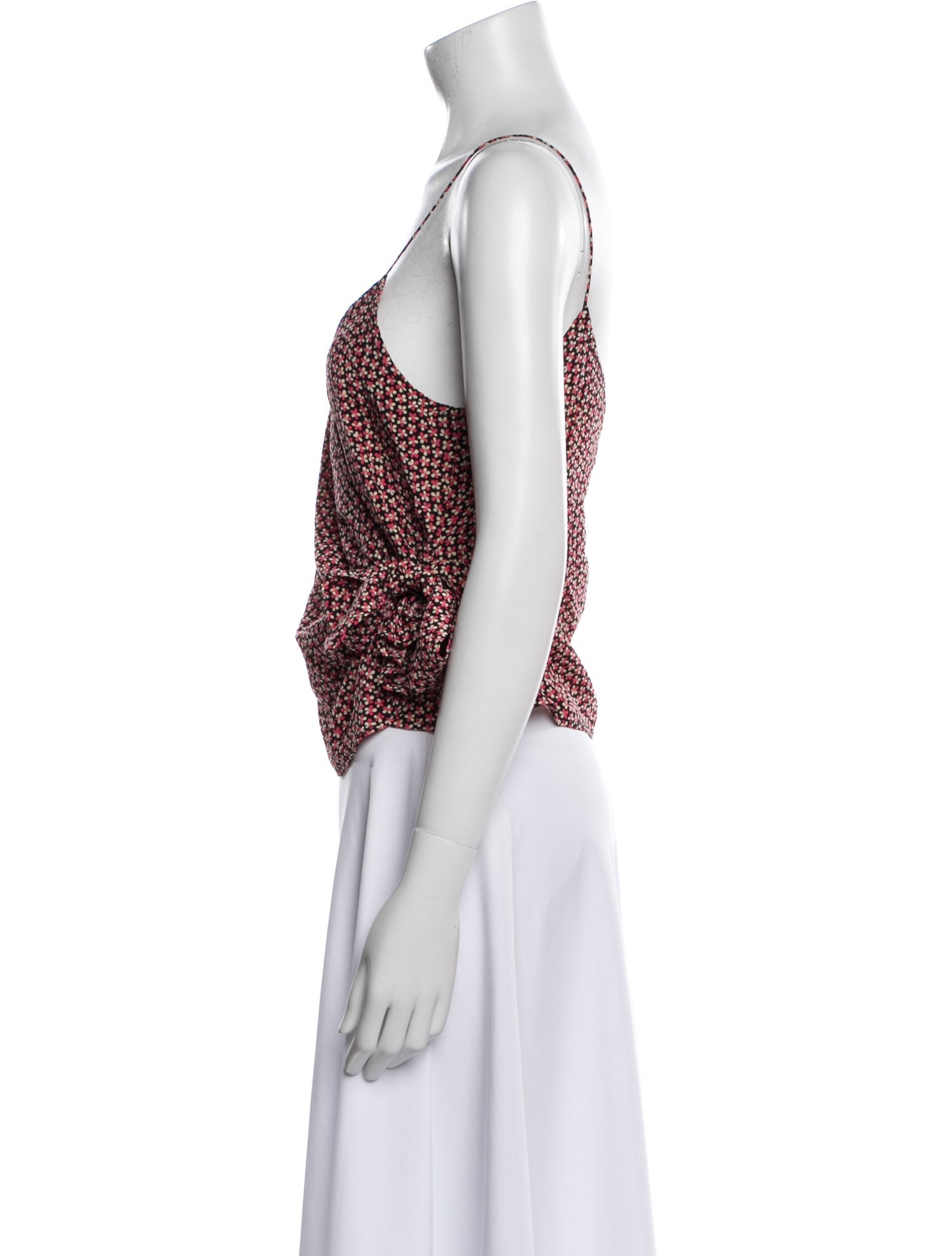 Anna Molinari Silk Printed Crop Top