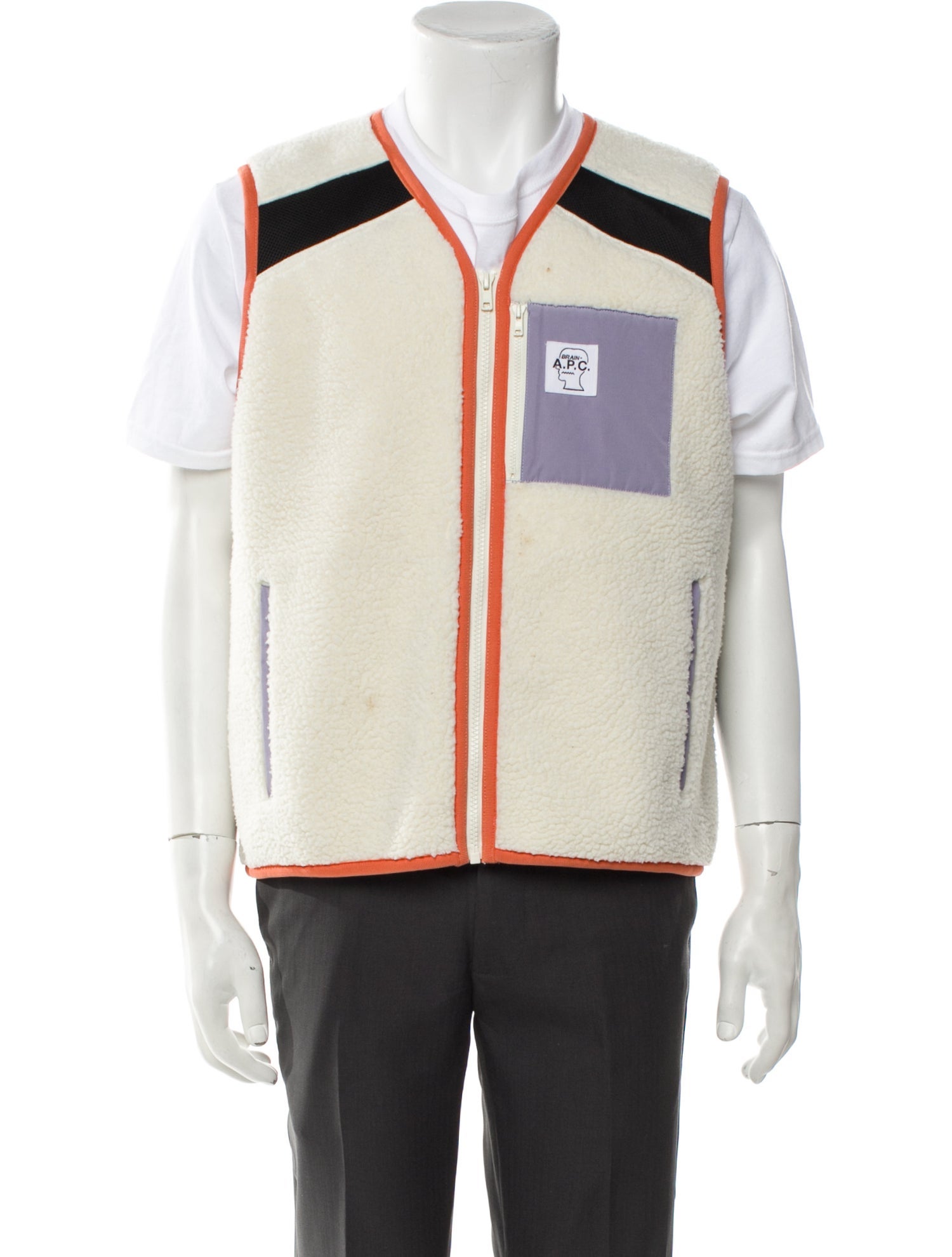 A.P.C x Brain Dead Colorblock Pattern Vest