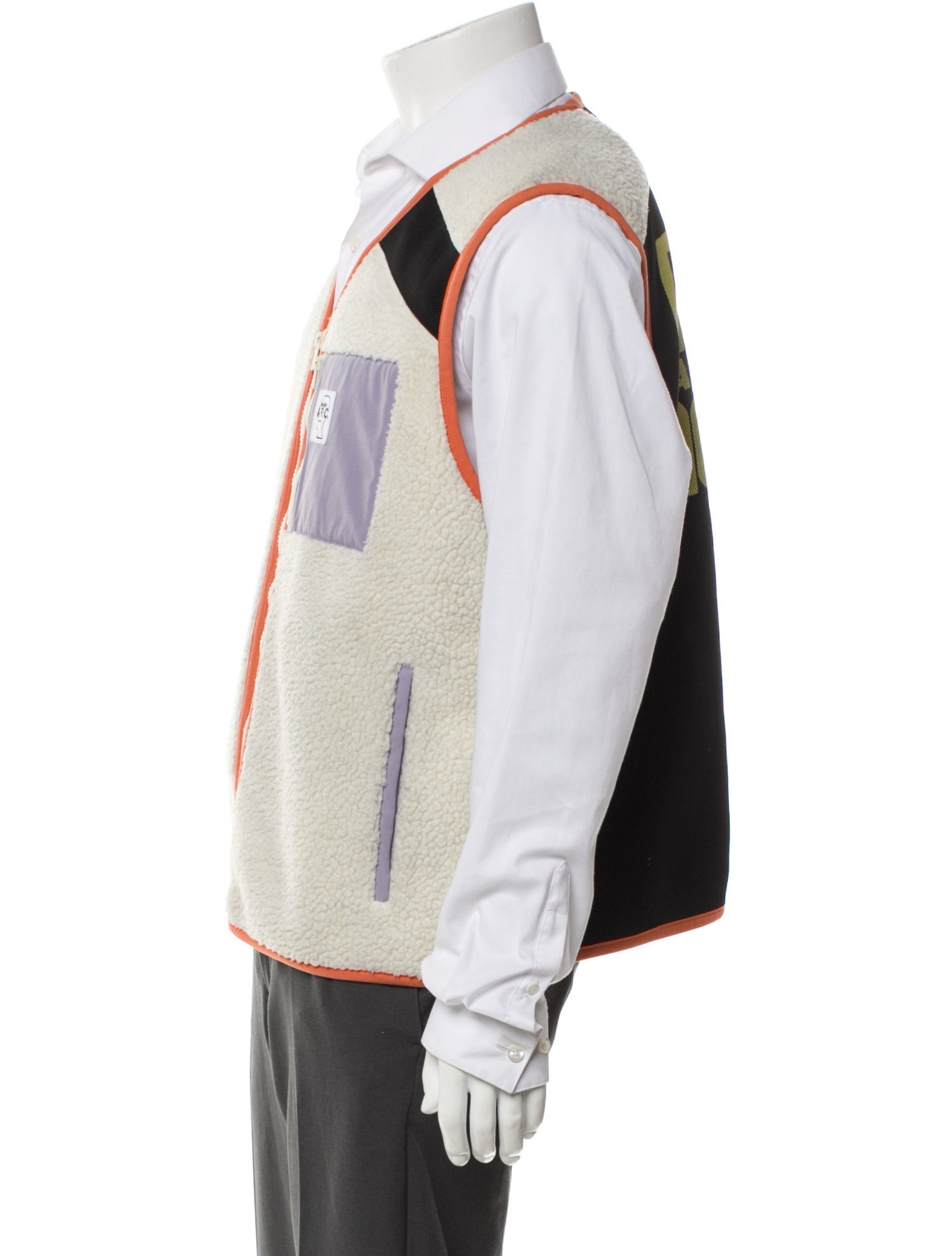 A.P.C x Brain Dead Fleece Colorblock Pattern Vest