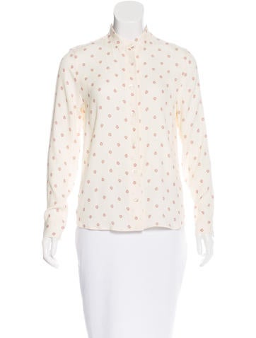 A.P.C. Printed Button-Up Top