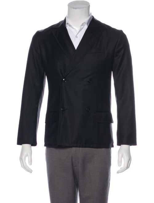 A.p.c. Wool Double-Breasted Blazer black