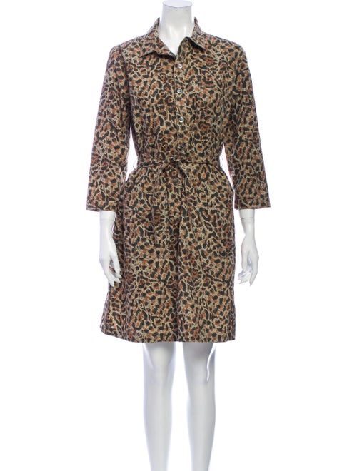A.p.c. Animal Print Knee-Length Dress