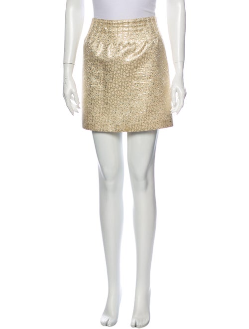 A.p.c. Printed Mini Skirt Gold