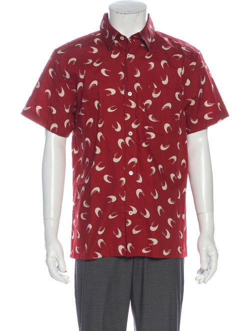 A.p.c. Graphic Print Short Sleeve Shirt Red