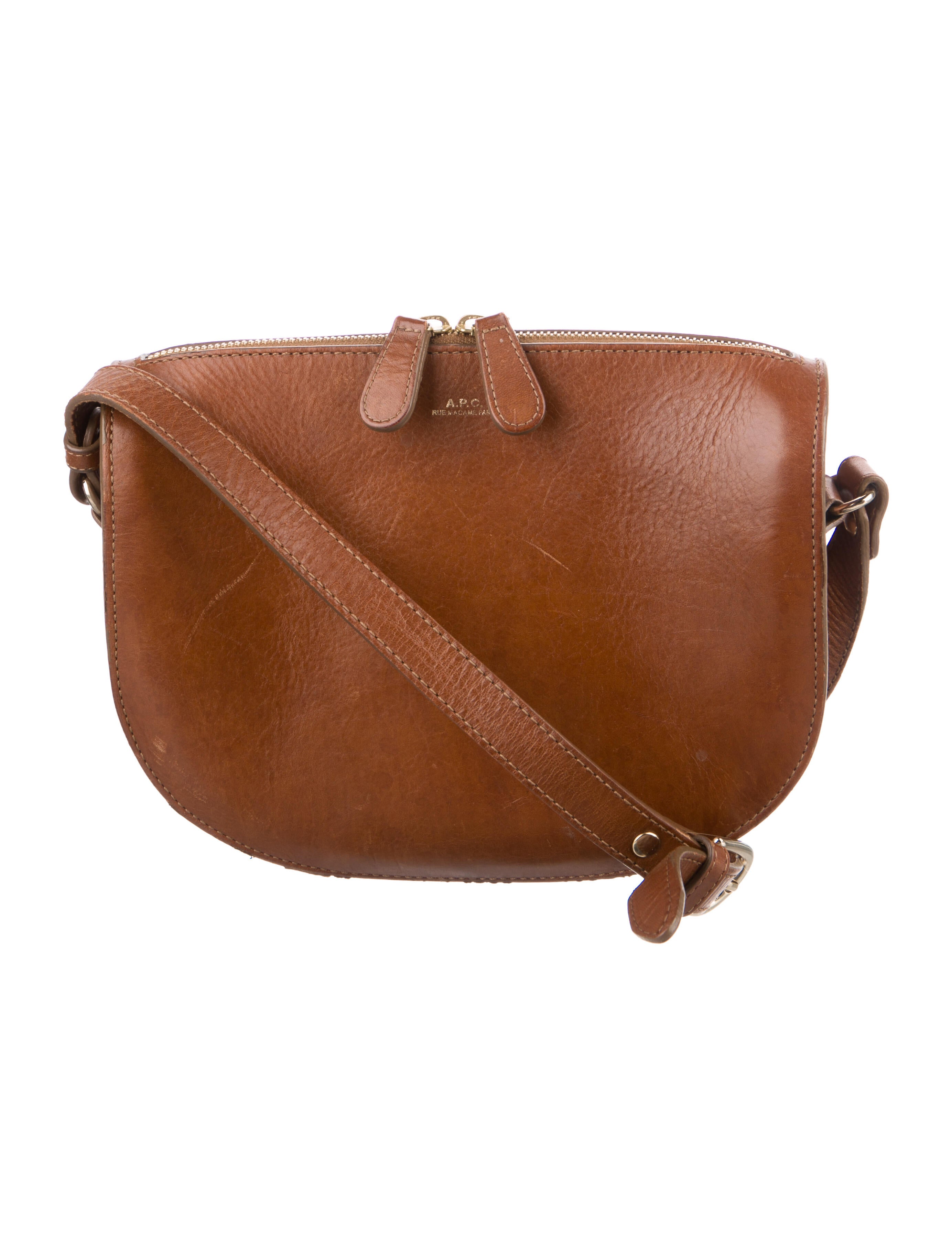 A.P.C. Leather Crossbody Bag Neutrals Crossbody Bags, Handbags