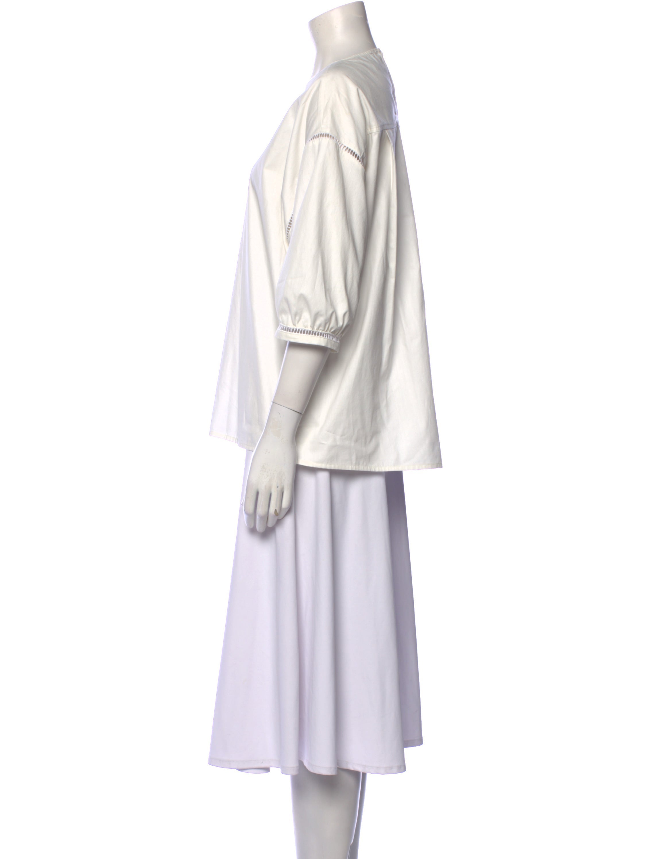 A.P.C. Bateau Neckline Three-Quarter Sleeve Tunic