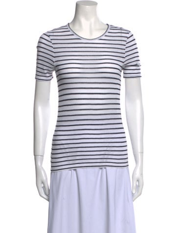 A.p.c. Tops Striped Crew Neck T-Shirt XS