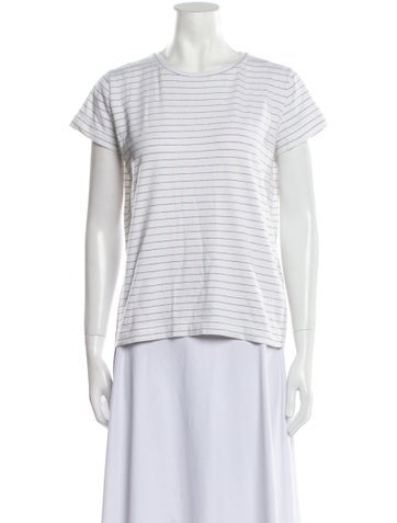 A.p.c. Tops Striped Crew Neck T-Shirt S