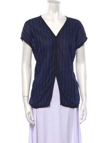 A.p.c. Tops V-Neck Short Sleeve Blouse Us4, Fr36 | S