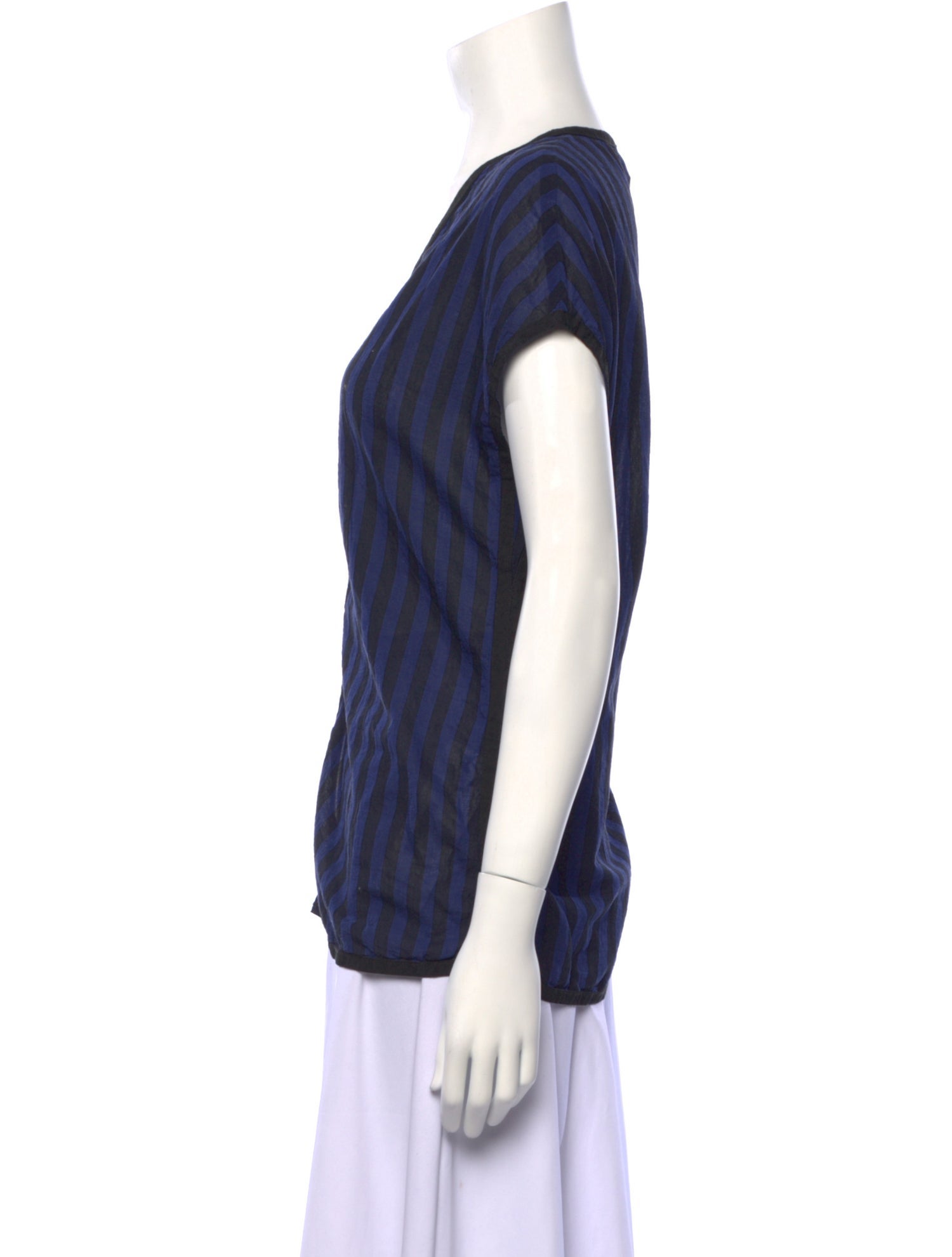 A.P.C. V-Neck Short Sleeve Blouse