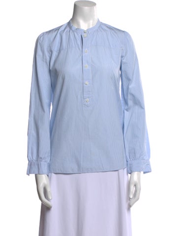 A.p.c. Tops Striped Crew Neck Blouse S