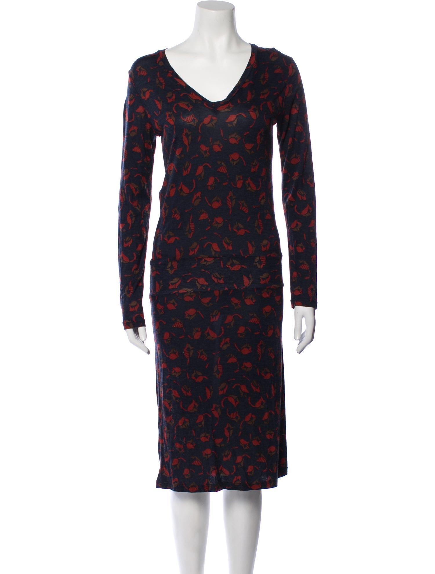 A.P.C. Printed Midi Length Dress