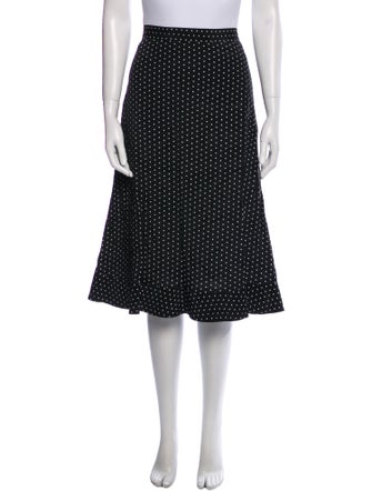 A.P.C. Satin Knee-Length Skirt